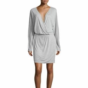 Haute Hippie Long Sleeve Rouched Mini Dress NWT